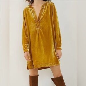 Anthropologie | Maeve Melody Velvet Mini Dress